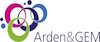 Arden&GEM logo with overlapping colorful circles and modern text